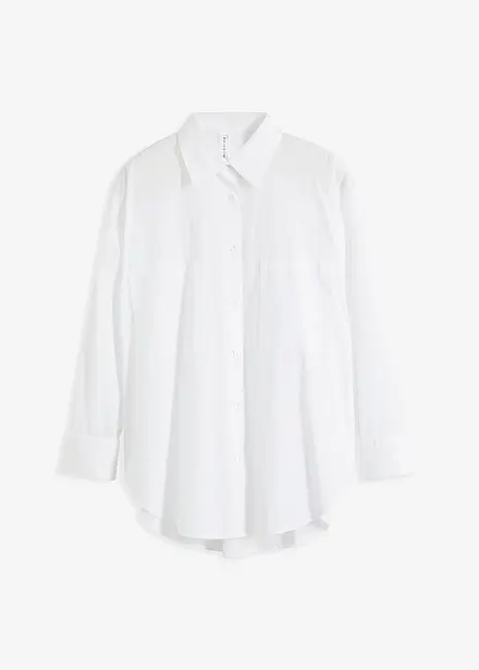 Oversized bluse av ren bomull