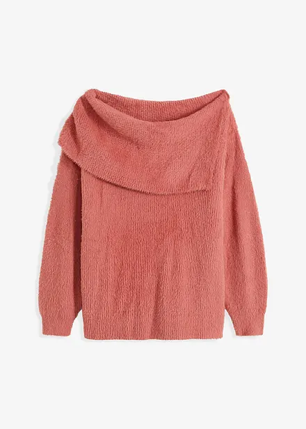 Asymmetrisk off-shoulder genser
