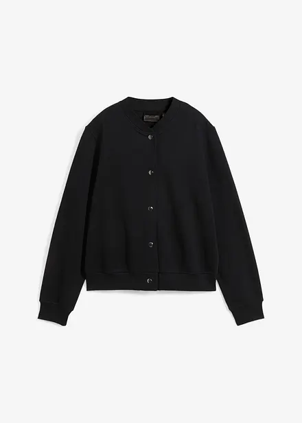 Sweat-bomberjakke med knapper