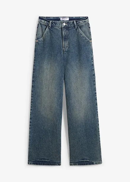 Wide Leg-jeans High Waist, Low Stretch