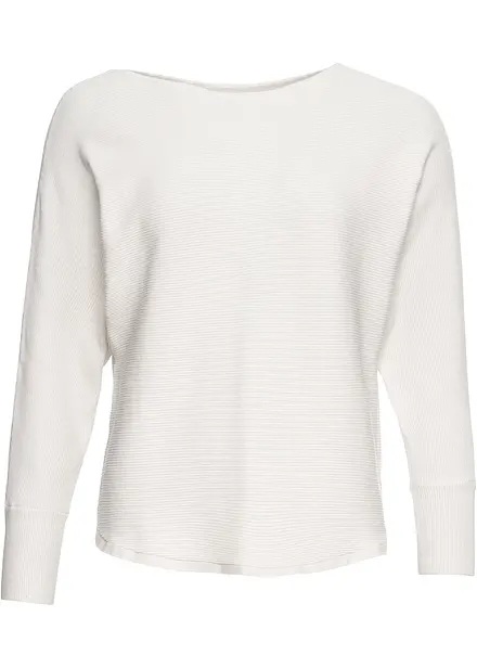 Oversized ribbestrikket genser