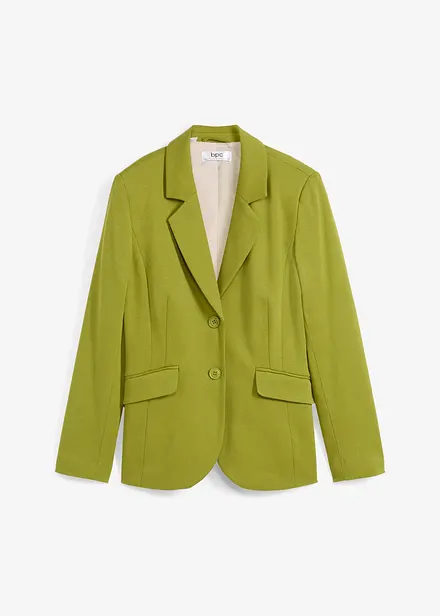 Jersey-blazer i bomull, innsvingt
