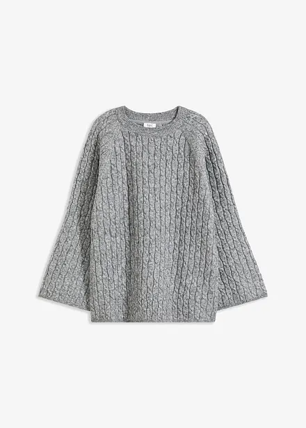 Oversized genser med flettemønster