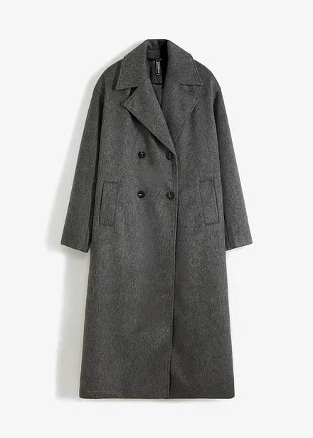 Dobbeltspent oversized kåpe i ull-look