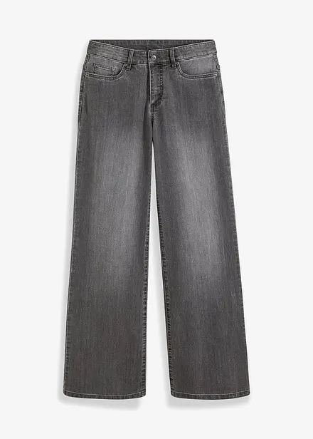 Wide Leg-jeans, Mid Waist, stretch