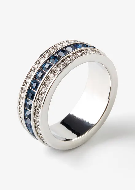 Ring med stener i glasskrystall