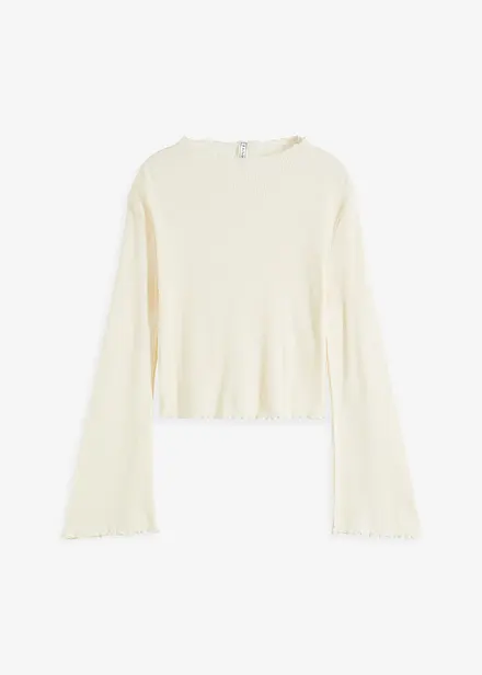 Ribbet topp i 100% bomull