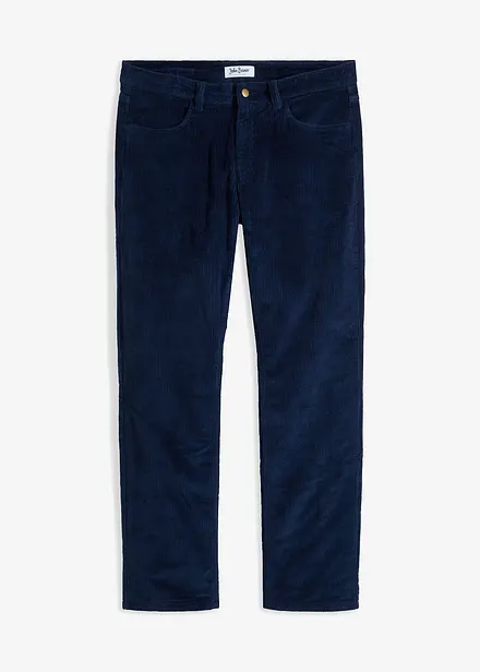Relaxed fit-termobukse i kordfløyel med flanellfôr, Straight