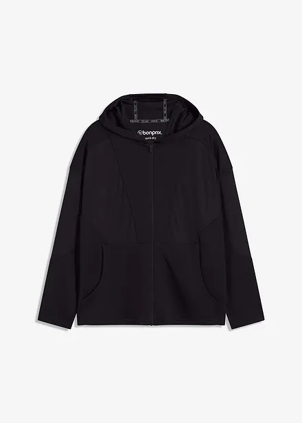 Funksjons-treningsjakke med transparent mesh, oversized