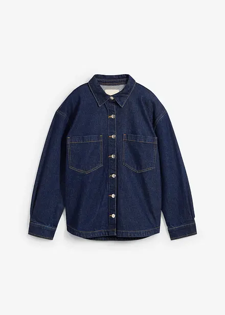Skjortejakke i denim, oversized