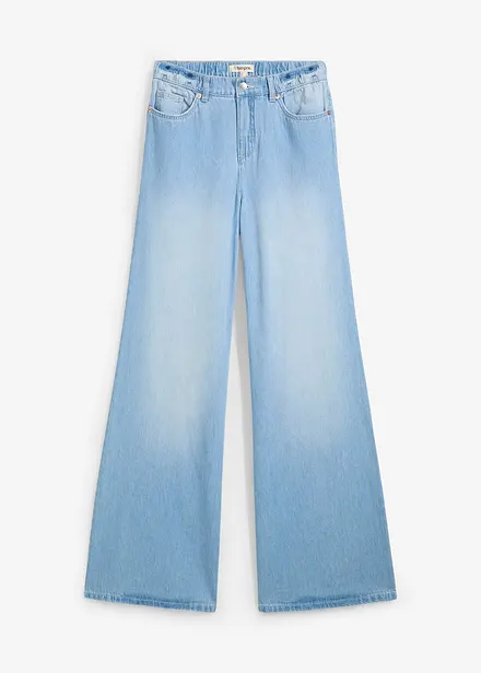 Wide-Leg-jeans, High Waist, Full Length, komfortlinning