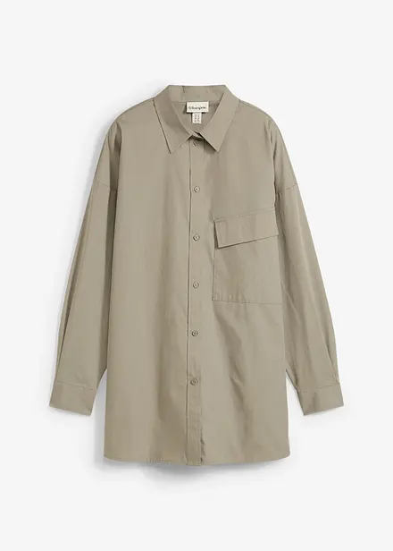 Lang bluse i ren bomull