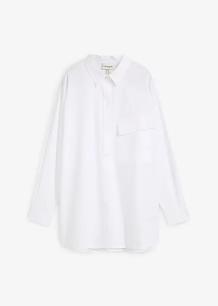 Lang bluse i ren bomull