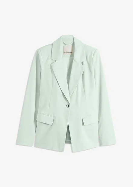 Twill-blazer med stretch og knytebelte