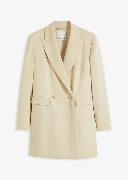 Lang blazer med dekorative knapper