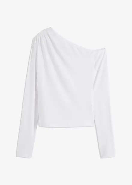 Off-shoulder topp med rynking