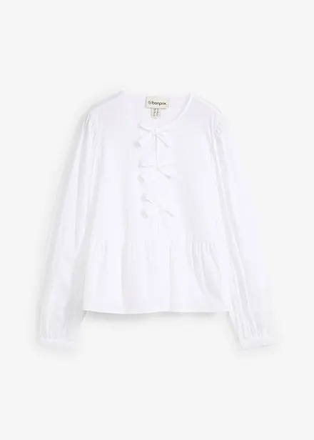 Bluse med sløyfedetaljer