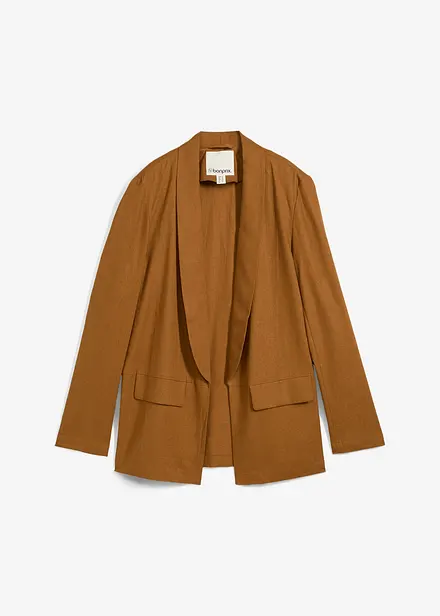 Blazer i lin med viskose og vid modell