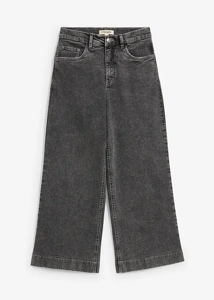 Wide Leg-jeans High Waist, cropped