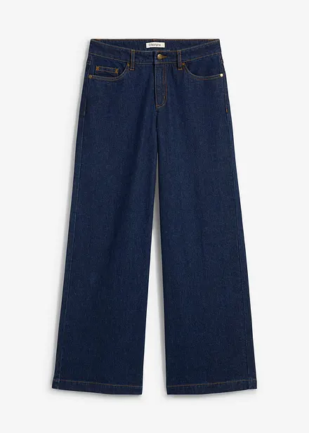 Wide Leg-jeans, Mid Waist, Full Length