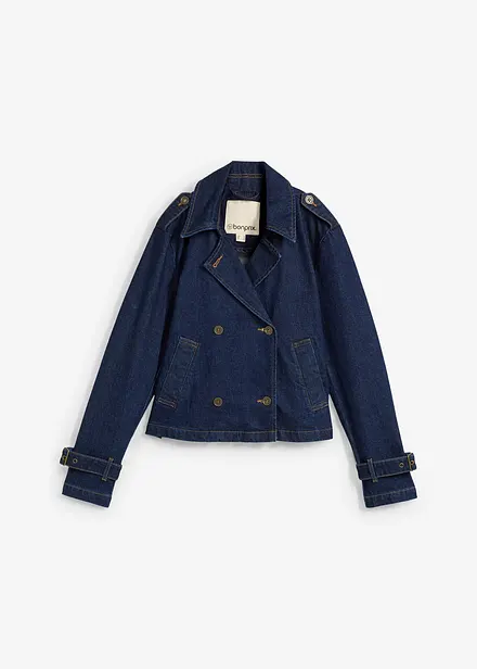 Jeansjakke i trenchcoat-stil