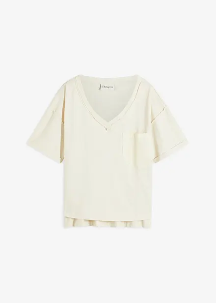 Oversized topp i ren bomull
