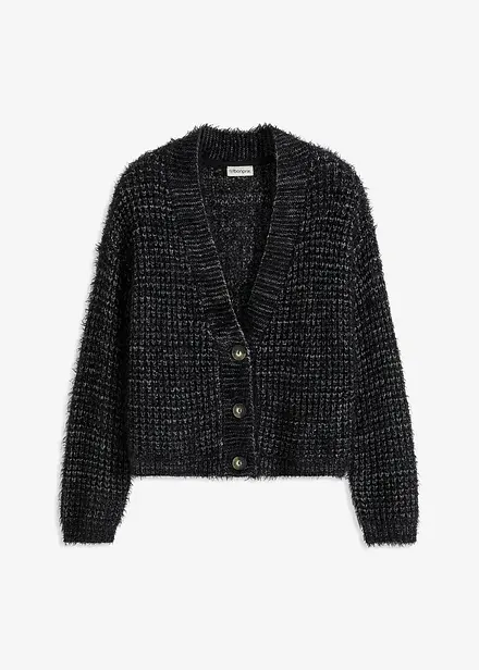 Oversized cardigan med båndgarn