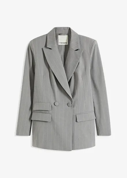 Blazer med nålestripe-mønster