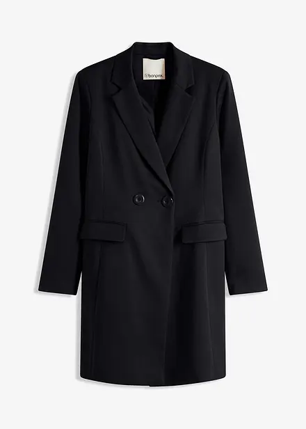 Lang blazer med V-hals, lange ermer