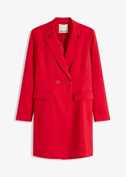 Lang blazer med V-hals, lange ermer