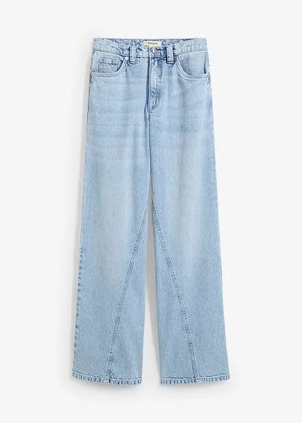 Wide Leg-jeans, High Waist, Low Stretch