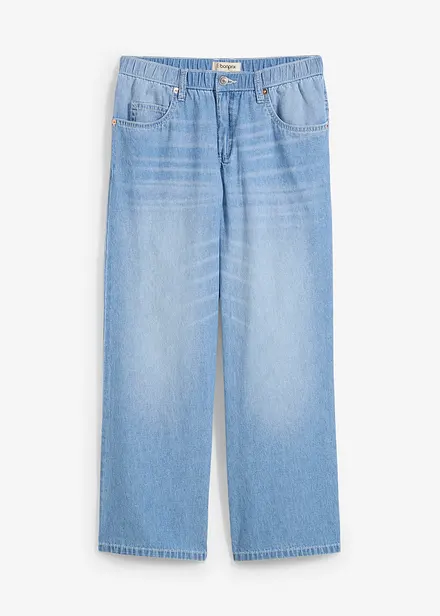 Straight-jeans Mid Waist, komfortlinning Low Stretch, cropped
