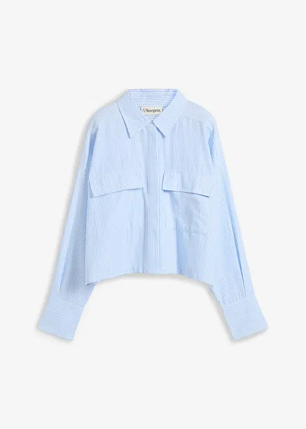Oversized bluse av ren bomull