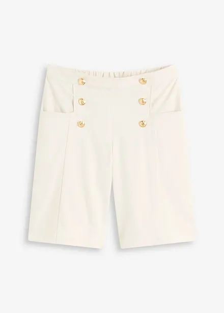 Bermudashorts med dekorative knapper