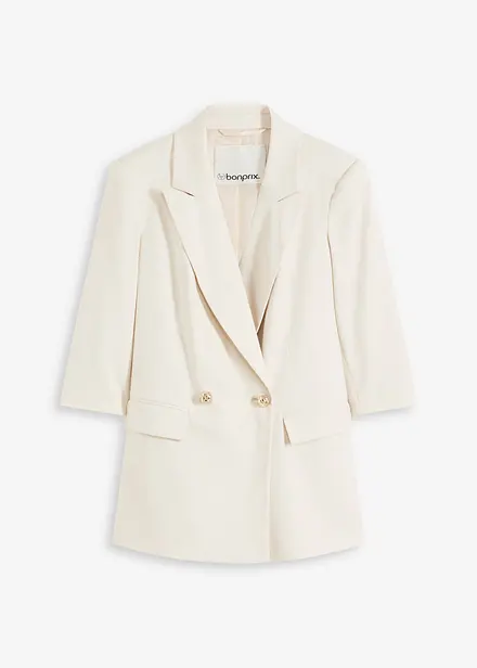 Lang blazer med 3/4-lange ermer