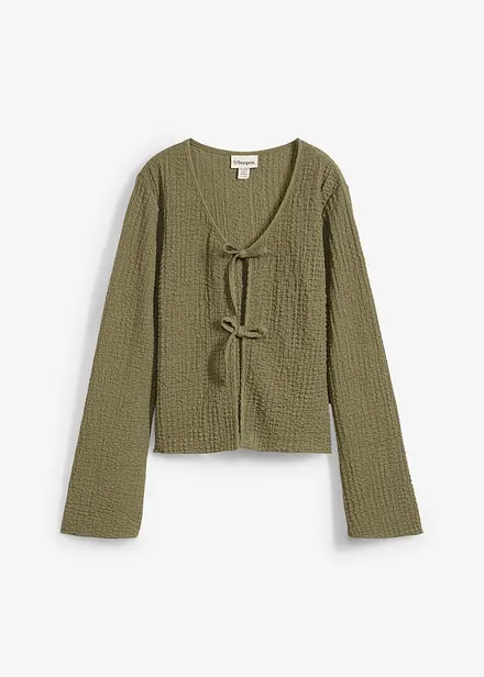 Cardigan i barcrepe