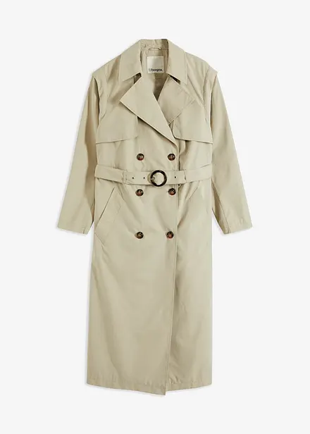Kåpe i trenchcoat-look med avtagbare ermer og nederdel