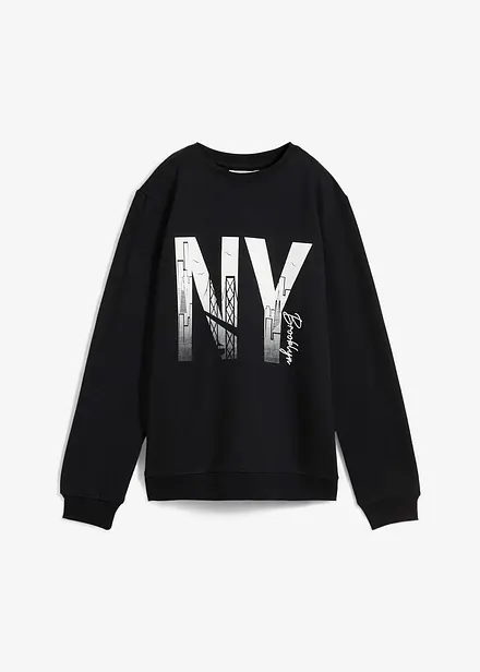 Sweatshirt i myk bomullsmiks
