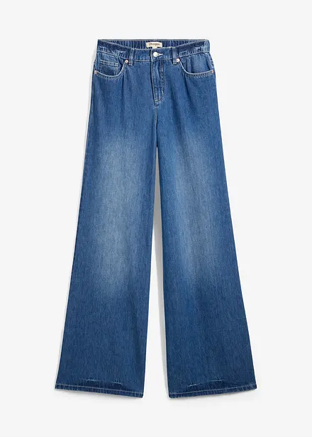 Wide-Leg-jeans, High Waist, Full Length, komfortlinning