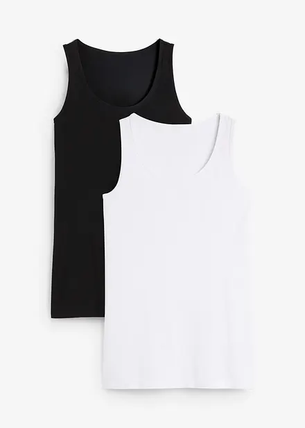 Singlet med stretch (2-pack)