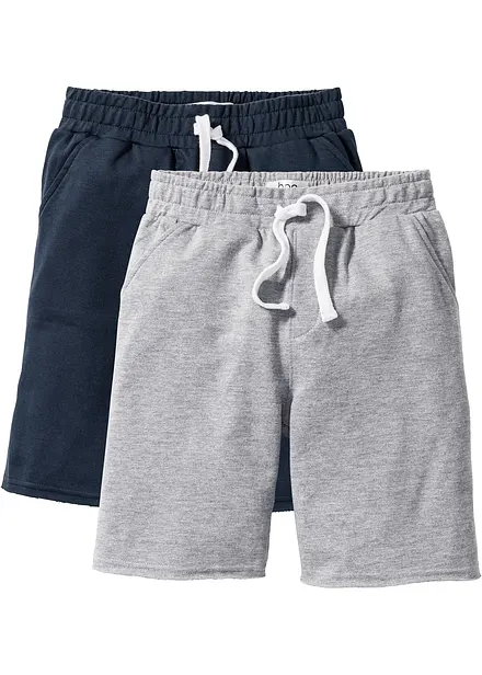 Sweat-bermudashorts i myk bomullsmiks (2-pack)