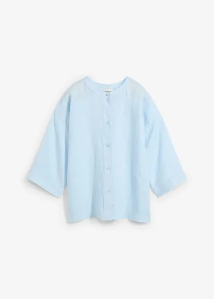 Oversized bluse i lin