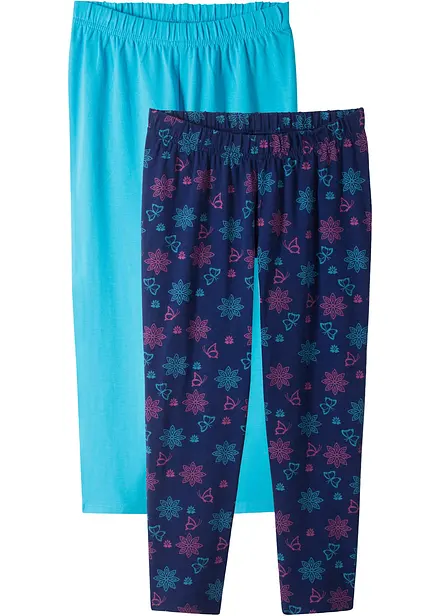 Caprileggings med økologisk bomull (2-pack)