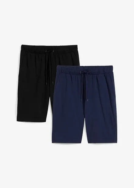 Bermudashorts i lett trikotmateriale (2-pack)