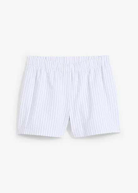 Pull on-shorts i 100% bomull med stripemønster
