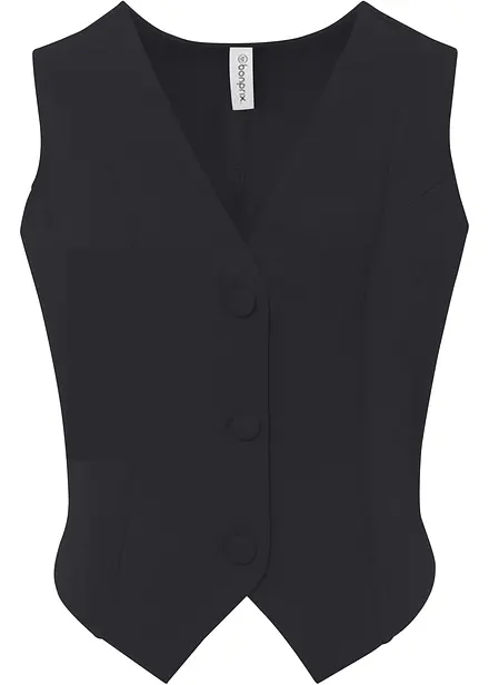 Dressvest av formstabilt interlock-materiale