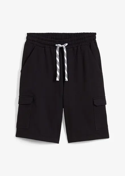 Trikot-bermudashorts i økologisk bomull med cargolommer