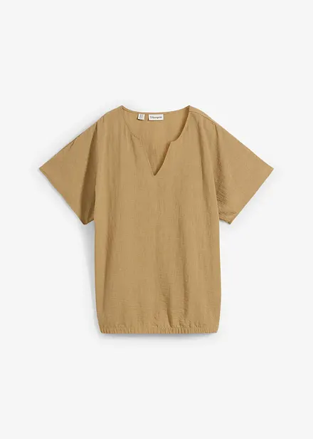 Oversized bluse med elastisk fald
