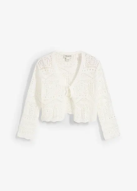 Strikket bolero med 3/4-lange ermer