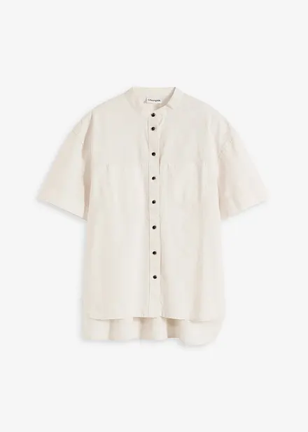 Skjortebluse i fin viskosemiks